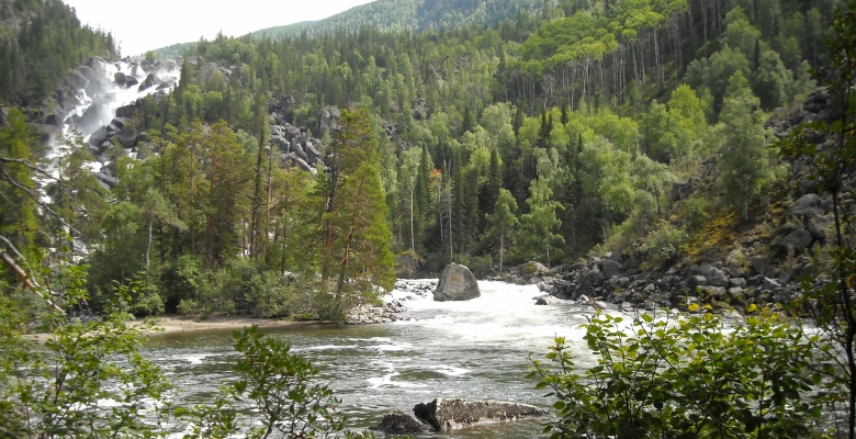 Водопад Учар на реке Чульча