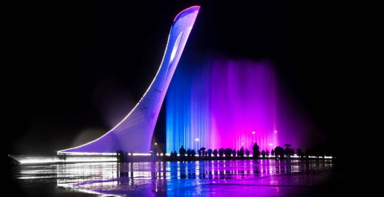Поющие фонтаны в Олимпийском парке