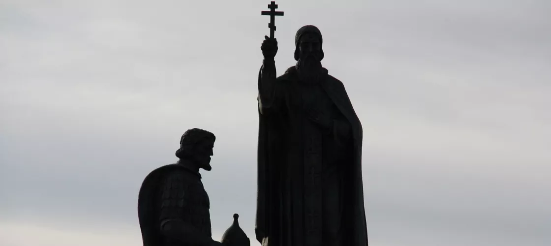 Памятник Сергию Радонежскому и Дмитрию Донскому на Куликовом поле